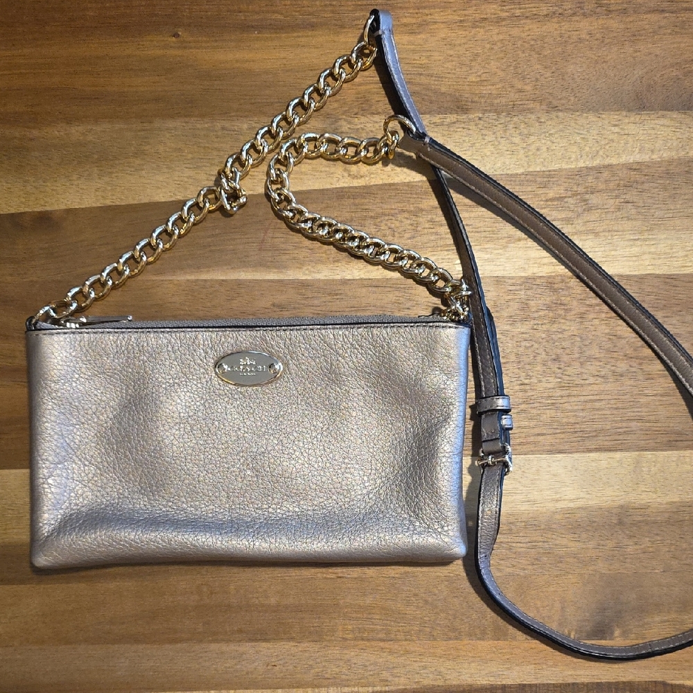 Coach Shimmering Gold Crossbody Bag